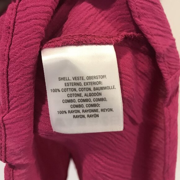 Anthropologie Little Yellow Button Pink Henley Keyhole Tiered Tank Top Size S Bo - Picture 8 of 8